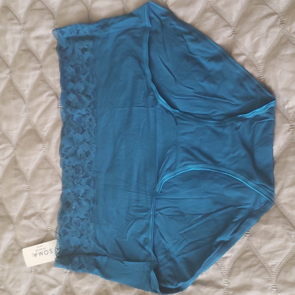 Soma lace brief in timeless blue